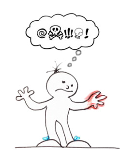 z.B. Handschwellung bei CRPS z.B. eine Schwellung an der Hand bei Morbus Sudeck